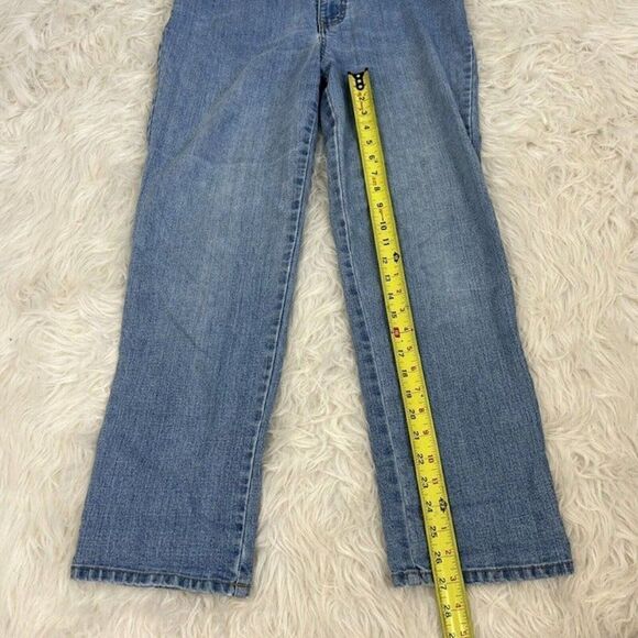 Gloria Vanderbilt Amanda 10 Petite Women's Denim Jeans Blue Taped Light Wash - Picture 7 of 12